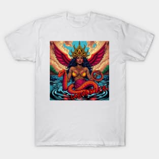 MAMA D'LEAU – FULL COLOUR – FETERS AND LIMERS – CARIBBEAN FOLKLORE EVENT DJ GEAR T-Shirt